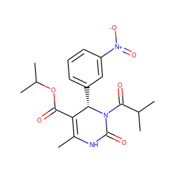 CC1=C(C(=O)OC(C)C)[C@H](c2cccc([N+](=O)[O-])c2)N(C(=O)C(C)C)C(=O)N1 ZINC000096272048