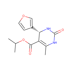 CC1=C(C(=O)OC(C)C)[C@H](c2ccoc2)NC(=O)N1 ZINC000103243138