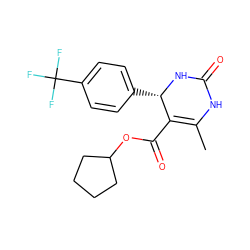 CC1=C(C(=O)OC2CCCC2)[C@H](c2ccc(C(F)(F)F)cc2)NC(=O)N1 ZINC000034867611