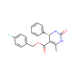 CC1=C(C(=O)OCc2ccc(F)cc2)[C@H](c2ccccc2)NC(=O)N1 ZINC000205379242