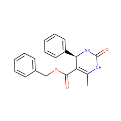 CC1=C(C(=O)OCc2ccccc2)[C@@H](c2ccccc2)NC(=O)N1 ZINC000000109956