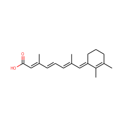 CC1=C(C)/C(=C/C(C)=C/C=C/C(C)=C/C(=O)O)CCC1 ZINC000013758428