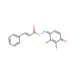 CC1=C(C)/C(=N\OC(=O)/C=C/c2ccccc2)C=CC1=O ZINC000013111753