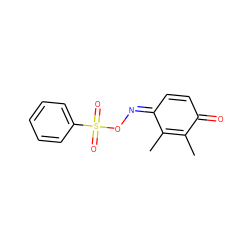 CC1=C(C)/C(=N\OS(=O)(=O)c2ccccc2)C=CC1=O ZINC000001802639