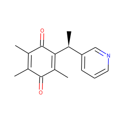 CC1=C(C)C(=O)C([C@@H](C)c2cccnc2)=C(C)C1=O ZINC000038153639