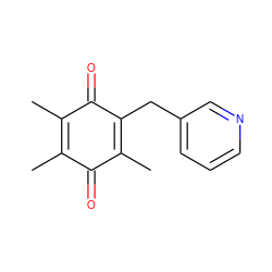 CC1=C(C)C(=O)C(Cc2cccnc2)=C(C)C1=O ZINC000000004541