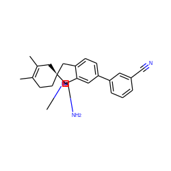 CC1=C(C)C[C@@]2(CC1)Cc1ccc(-c3cccc(C#N)c3)cc1[C@@]21N=C(N)N(C)O1 ZINC000141109808