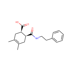 CC1=C(C)C[C@@H](C(=O)O)[C@@H](C(=O)NCCc2ccccc2)C1 ZINC000004651990