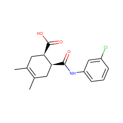 CC1=C(C)C[C@@H](C(=O)O)[C@@H](C(=O)Nc2cccc(Cl)c2)C1 ZINC000000372520