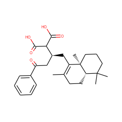 CC1=C(C[C@@H](CC(=O)c2ccccc2)C(C(=O)O)C(=O)O)[C@@]2(C)CCCC(C)(C)[C@@H]2CC1 ZINC000029571992