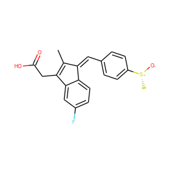 CC1=C(CC(=O)O)c2cc(F)ccc2/C1=C\c1ccc([S@@+](C)[O-])cc1 ZINC000003786192