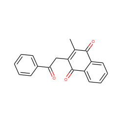 CC1=C(CC(=O)c2ccccc2)C(=O)c2ccccc2C1=O ZINC000001384957