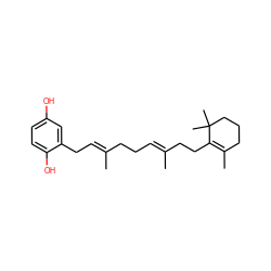 CC1=C(CC/C(C)=C/CC/C(C)=C/Cc2cc(O)ccc2O)C(C)(C)CCC1 ZINC000028330941