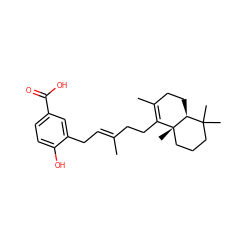 CC1=C(CC/C(C)=C/Cc2cc(C(=O)O)ccc2O)[C@@]2(C)CCCC(C)(C)[C@@H]2CC1 ZINC000014718345