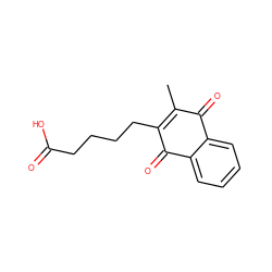 CC1=C(CCCCC(=O)O)C(=O)c2ccccc2C1=O ZINC000013470361