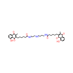 CC1=C(CCCCCC(=O)NCCCCNCCCNC(=O)CCCCCC2=C(C)C(=O)c3cccc(O)c3C2=O)C(=O)c2c(O)cccc2C1=O ZINC000037858534