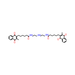 CC1=C(CCCCCC(=O)NCCCNCCCNC(=O)CCCCCC2=C(C)C(=O)c3ccccc3C2=O)C(=O)c2ccccc2C1=O ZINC000037858545