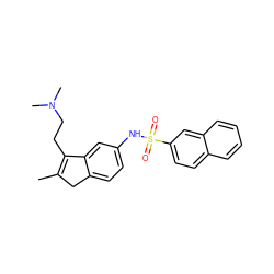 CC1=C(CCN(C)C)c2cc(NS(=O)(=O)c3ccc4ccccc4c3)ccc2C1 ZINC000040847929