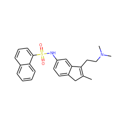 CC1=C(CCN(C)C)c2cc(NS(=O)(=O)c3cccc4ccccc34)ccc2C1 ZINC000040915570