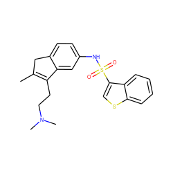 CC1=C(CCN(C)C)c2cc(NS(=O)(=O)c3csc4ccccc34)ccc2C1 ZINC000040918942