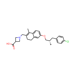 CC1=C(CN2CC(C(=O)O)C2)CCc2cc(OC[C@@H](C)Cc3ccc(Cl)cc3)ccc21 ZINC000073275270