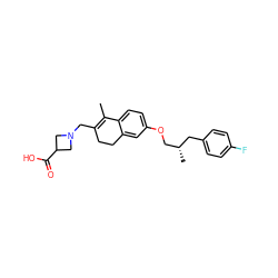 CC1=C(CN2CC(C(=O)O)C2)CCc2cc(OC[C@@H](C)Cc3ccc(F)cc3)ccc21 ZINC000073220583