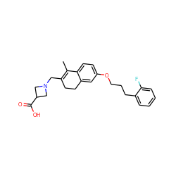 CC1=C(CN2CC(C(=O)O)C2)CCc2cc(OCCCc3ccccc3F)ccc21 ZINC000073224490