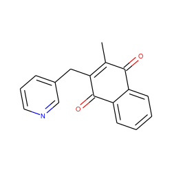 CC1=C(Cc2cccnc2)C(=O)c2ccccc2C1=O ZINC000013860957