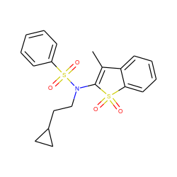 CC1=C(N(CCC2CC2)S(=O)(=O)c2ccccc2)S(=O)(=O)c2ccccc21 ZINC000115229371