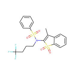 CC1=C(N(CCCC(F)(F)F)S(=O)(=O)c2ccccc2)S(=O)(=O)c2ccccc21 ZINC000115235555