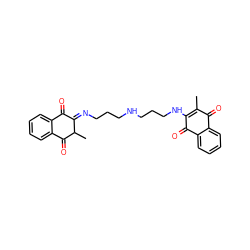 CC1=C(NCCCNCCC/N=C2/C(=O)c3ccccc3C(=O)C2C)C(=O)c2ccccc2C1=O ZINC000100872288