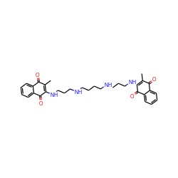 CC1=C(NCCCNCCCCNCCCNC2=C(C)C(=O)c3ccccc3C2=O)C(=O)c2ccccc2C1=O ZINC000036113903