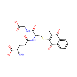 CC1=C(SC[C@H](NC(=O)CC[C@H](N)C(=O)O)C(=O)NCC(=O)O)C(=O)c2ccccc2C1=O ZINC000013546679