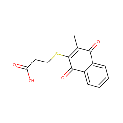 CC1=C(SCCC(=O)O)C(=O)c2ccccc2C1=O ZINC000002562310