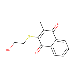 CC1=C(SCCO)C(=O)c2ccccc2C1=O ZINC000001856315