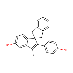 CC1=C(c2ccc(O)cc2)C2(Cc3ccccc3C2)c2ccc(O)cc21 ZINC000013487453