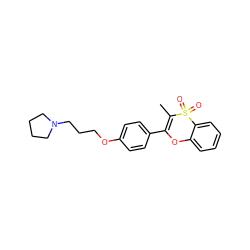 CC1=C(c2ccc(OCCCN3CCCC3)cc2)Oc2ccccc2S1(=O)=O ZINC000043012565