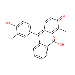 CC1=C/C(=C(/c2ccc(O)c(C)c2)c2ccccc2C(=O)O)C=CC1=O ZINC000012671061