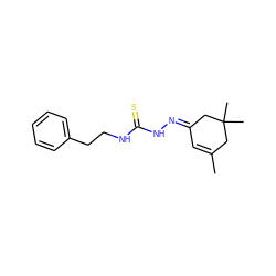 CC1=C/C(=N\NC(=S)NCCc2ccccc2)CC(C)(C)C1 ZINC000004979393