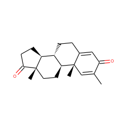 CC1=C[C@@]2(C)C(=CC1=O)CC[C@@H]1[C@@H]2CC[C@]2(C)C(=O)CC[C@@H]12 ZINC000140145850