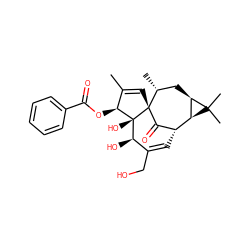 CC1=C[C@@]23C(=O)[C@@H](C=C(CO)[C@@H](O)[C@]2(O)[C@H]1OC(=O)c1ccccc1)[C@H]1[C@@H](C[C@H]3C)C1(C)C ZINC000029416711