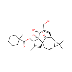 CC1=C[C@@]23CC[C@@H]4[C@H]([C@H](C=C(CO)[C@@H](O)[C@]2(O)[C@H]1OC(=O)C1(C)CCCCC1)C3=O)C4(C)C ZINC001772592719