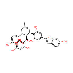 CC1=C[C@@H](c2c(O)cc(-c3cc4ccc(O)cc4o3)cc2O)[C@@H](C(=O)c2ccc(O)cc2O)[C@H](c2ccc(O)cc2O)C1 ZINC000004097826