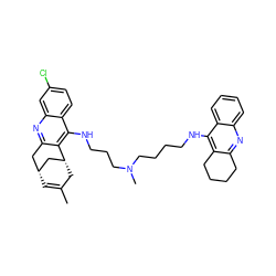 CC1=C[C@@H]2Cc3nc4cc(Cl)ccc4c(NCCCN(C)CCCCNc4c5c(nc6ccccc46)CCCC5)c3[C@H](C1)C2 ZINC000028523155