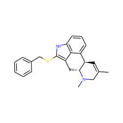 CC1=C[C@@H]2c3cccc4[nH]c(SCc5ccccc5)c(c34)C[C@H]2N(C)C1 ZINC000013826366