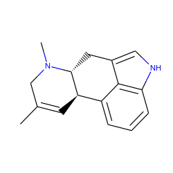 CC1=C[C@@H]2c3cccc4[nH]cc(c34)C[C@H]2N(C)C1 ZINC000001604018
