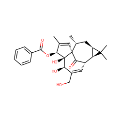 CC1=C[C@]23C(=O)[C@@H](C=C(CO)[C@@H](O)[C@]2(O)[C@H]1OC(=O)c1ccccc1)[C@H]1[C@@H](C[C@H]3C)C1(C)C ZINC000100797898