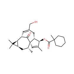 CC1=C[C@]23C(=O)[C@@H](C=C(CO)C[C@@H]2[C@H]1OC(=O)C1(C)CCCCC1)[C@H]1[C@@H](C[C@H]3C)C1(C)C ZINC001772610853