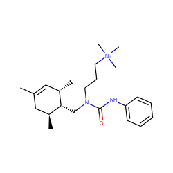 CC1=C[C@H](C)[C@H](CN(CCC[N+](C)(C)C)C(=O)Nc2ccccc2)[C@@H](C)C1 ZINC000001745802