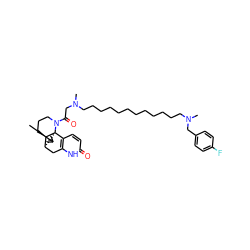 CC1=C[C@H]2Cc3[nH]c(=O)ccc3[C@@]3(C1)[C@@H]2CCCN3C(=O)CN(C)CCCCCCCCCCCCN(C)Cc1ccc(F)cc1 ZINC000028714108